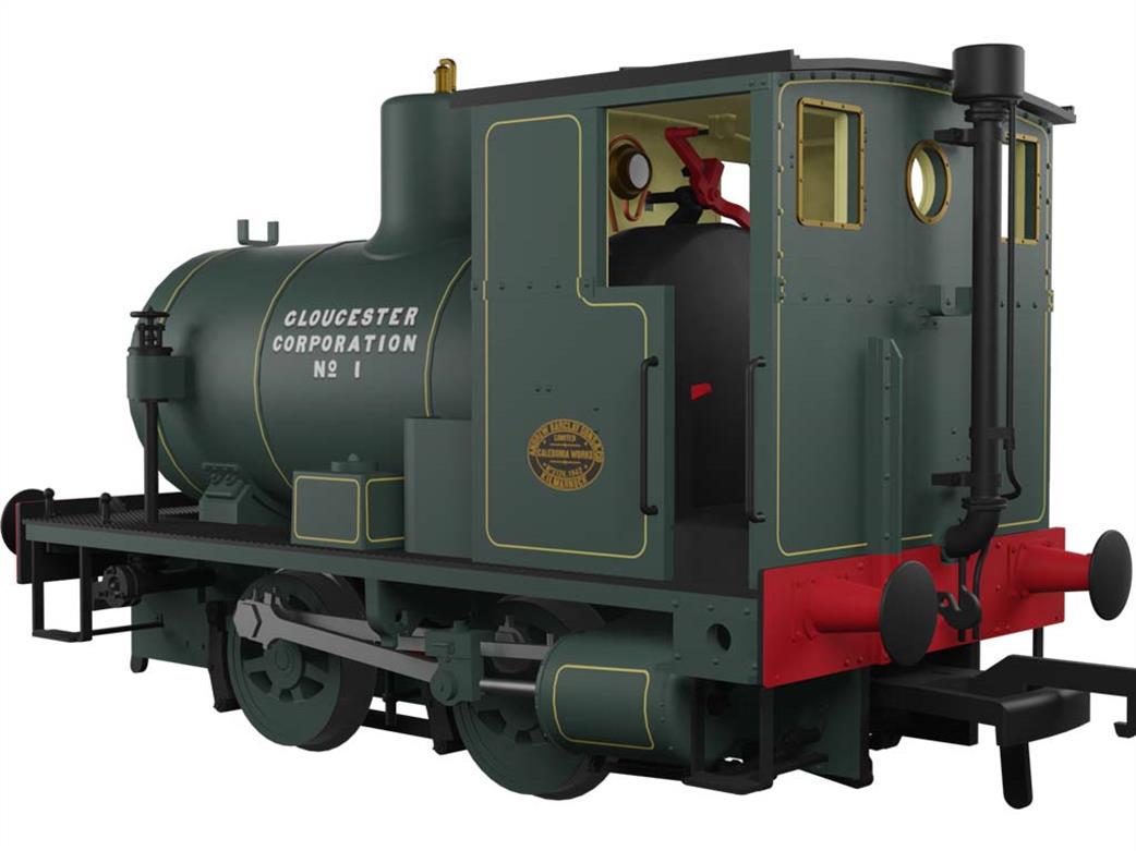 Rapido Trains OO 965508 Gloucester Corporation Andrew Barclay w/n2126 0-4-0 Fireless Steam Locomotive Sage Green DCC Sound