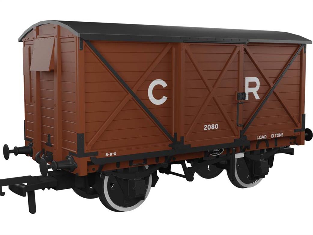 Rapido Trains OO 976002 Caledonian Railway Diagram 67 10ton Ventilated Box Van 2080 CR Oxide Brown