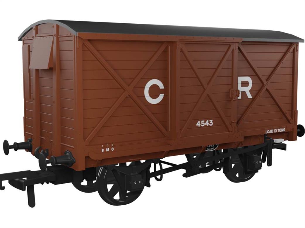Rapido Trains OO 976004 Caledonian Railway Diagram 67 10ton Ventilated Box Van 4543 CR Oxide Brown