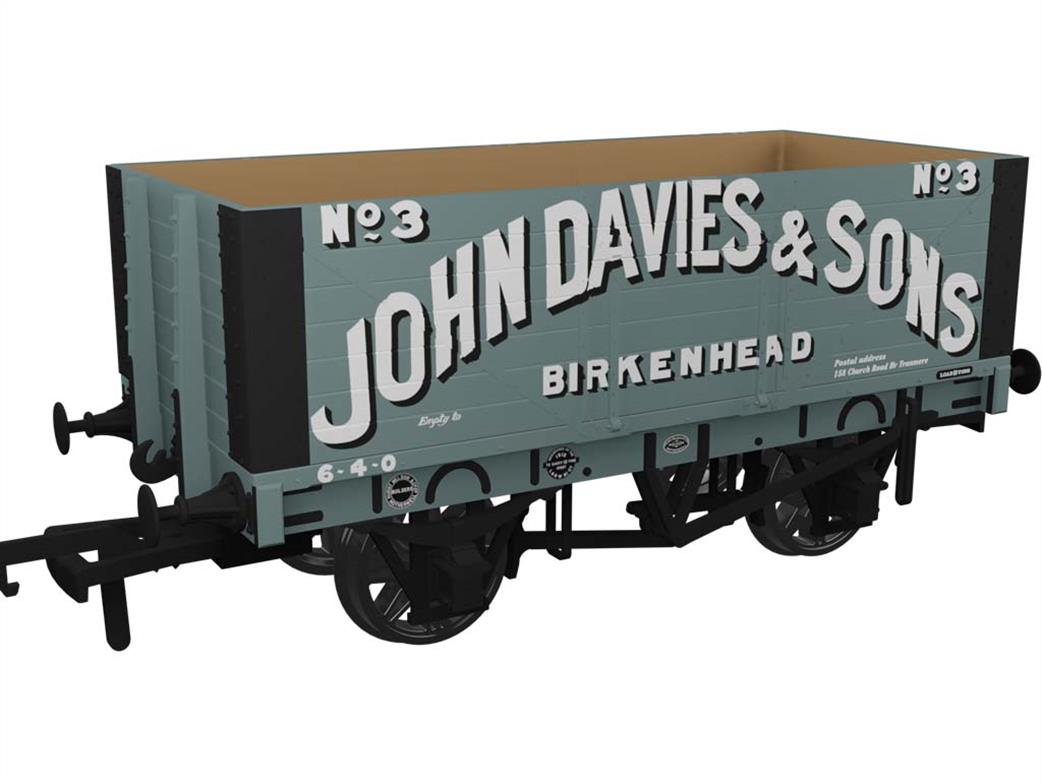 Rapido Trains OO 967420 John Davies & Sons Birkenhead 3 RCH 1907 Type 7 Plank Open Wagon