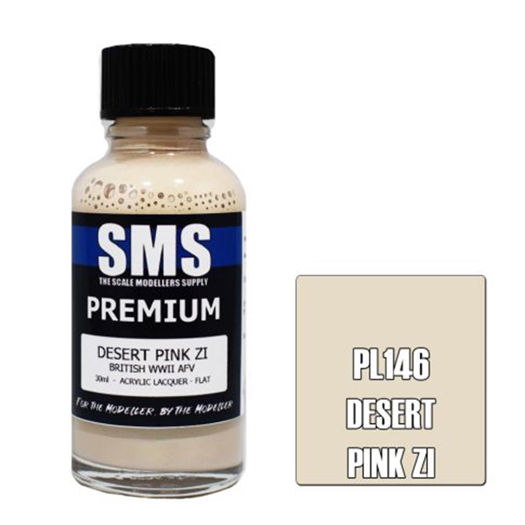 SMS Premium Lacquers  PL146 British WW2 Desert Pink  Airbrush Ready Acrylic Lacquer 30ml
