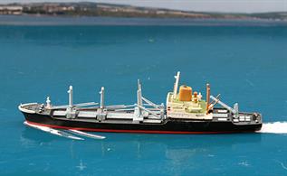 Bayernstein,  a 1/1250 scale model of an NDL general cargo ship from 1968. This is a second-hand model in very good condition, originally made by Hansa, S285, see photograph.