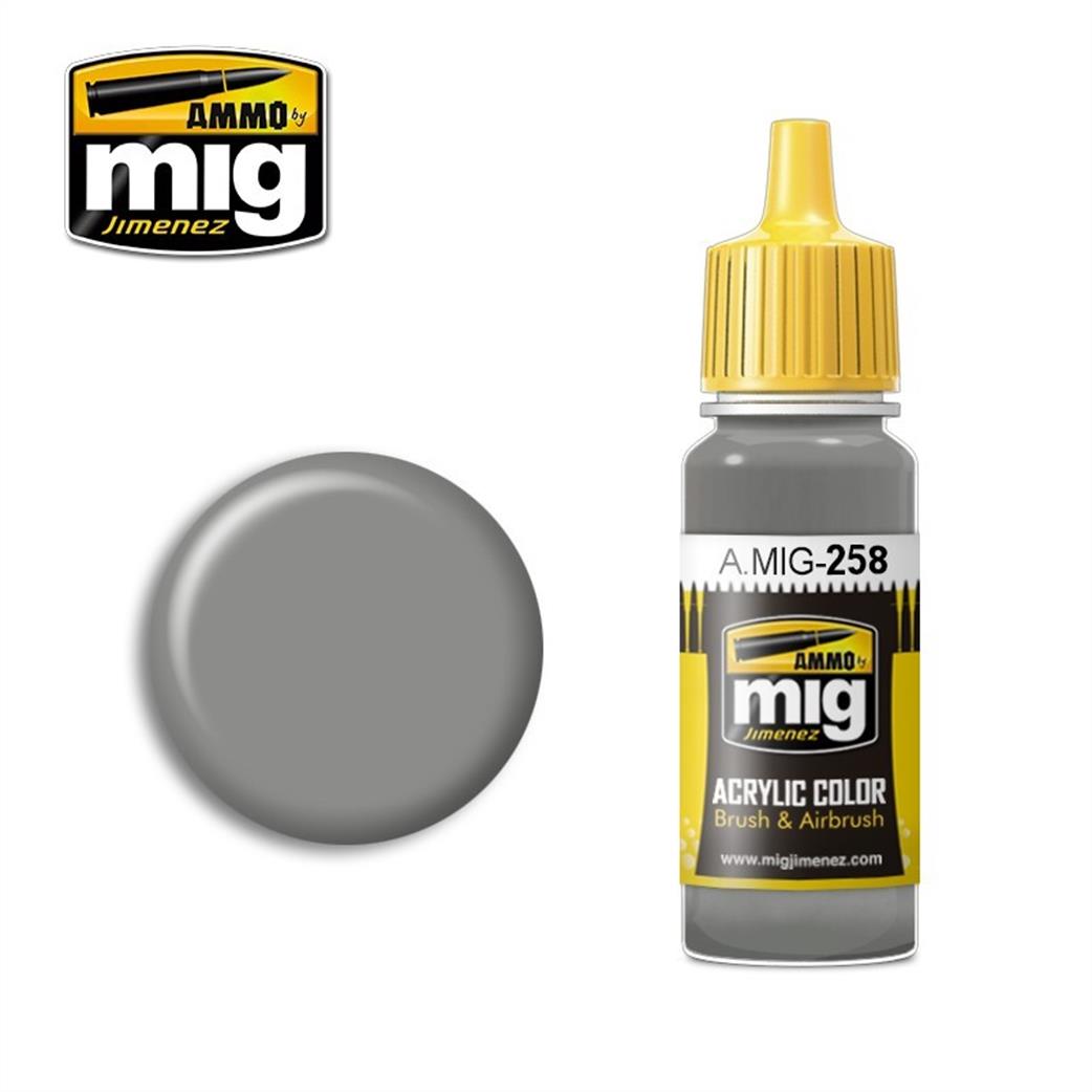 Ammo of Mig Jimenez  A.MIG-0258 258 IJA Grey Green 17ml Acrylic Dropper Bottle Color Paint