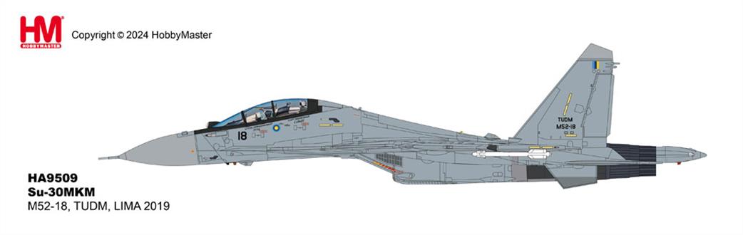 Hobby Master 1/72 HA9509 Su-30MKM M52-18 TUDM LIMA 2019 Diecast Aircraft