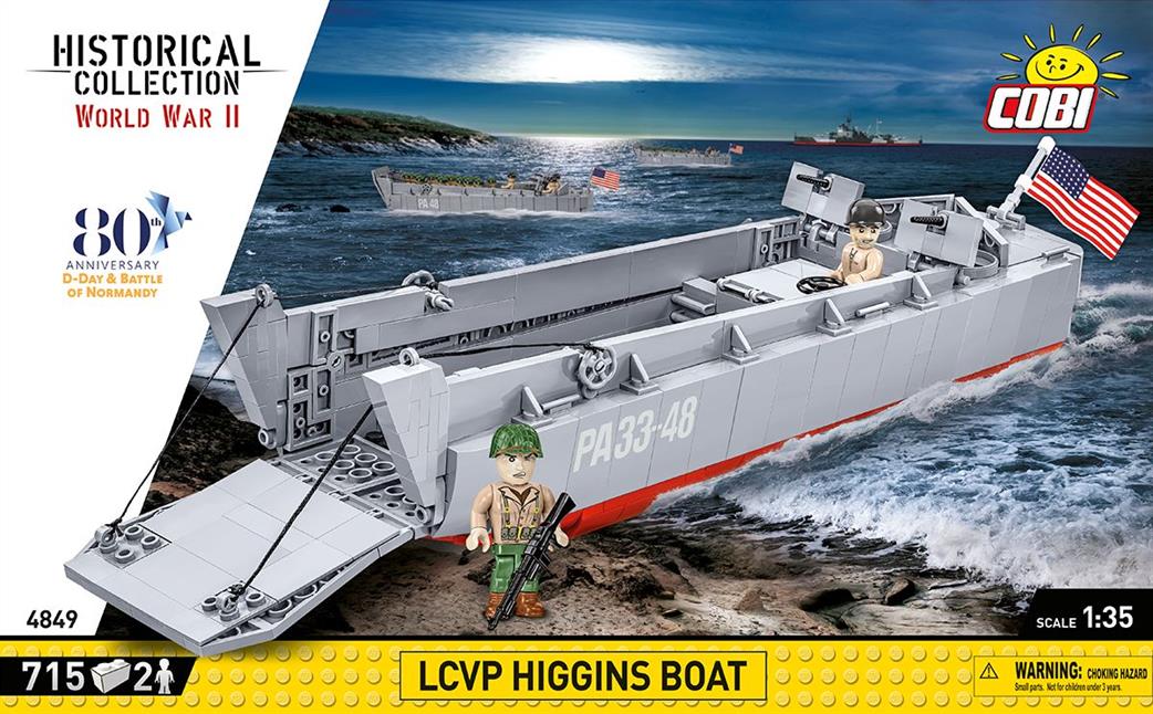 Cobi 1/35 4849 LCVP Higgins Boat Block Model