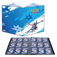 Portfolios contain ten 9-pocket pages. The folders can hold up to 180 cards if you put them back to back or 90 in deck protectors.Features a Greninja design on the front.