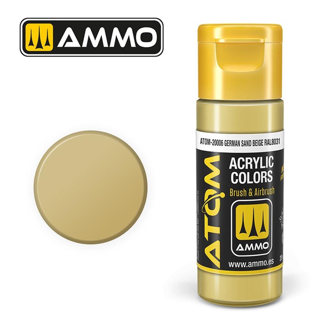 Ammo of Mig Jimenez  ATOM-20006 Atom Color German Sand Beige RAL 8031 20ml Acrylic Paint