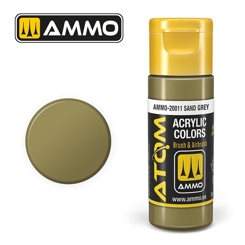 Ammo of Mig Jimenez  ATOM-20011 Atom Color Sand Grey 20ml Acrylic Paint