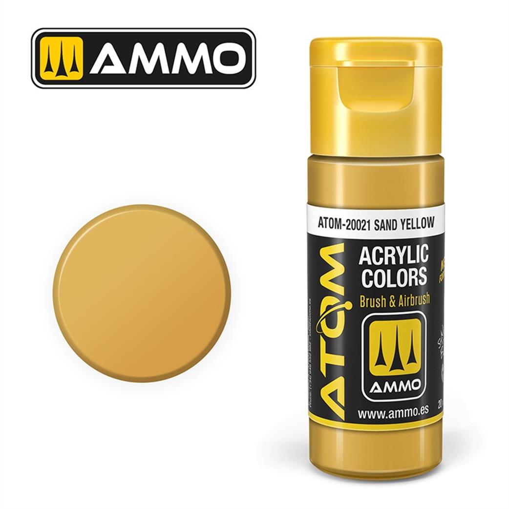 Ammo of Mig Jimenez  ATOM-20021 Atom Color Sand Yellow 20ml Acrylic Paint