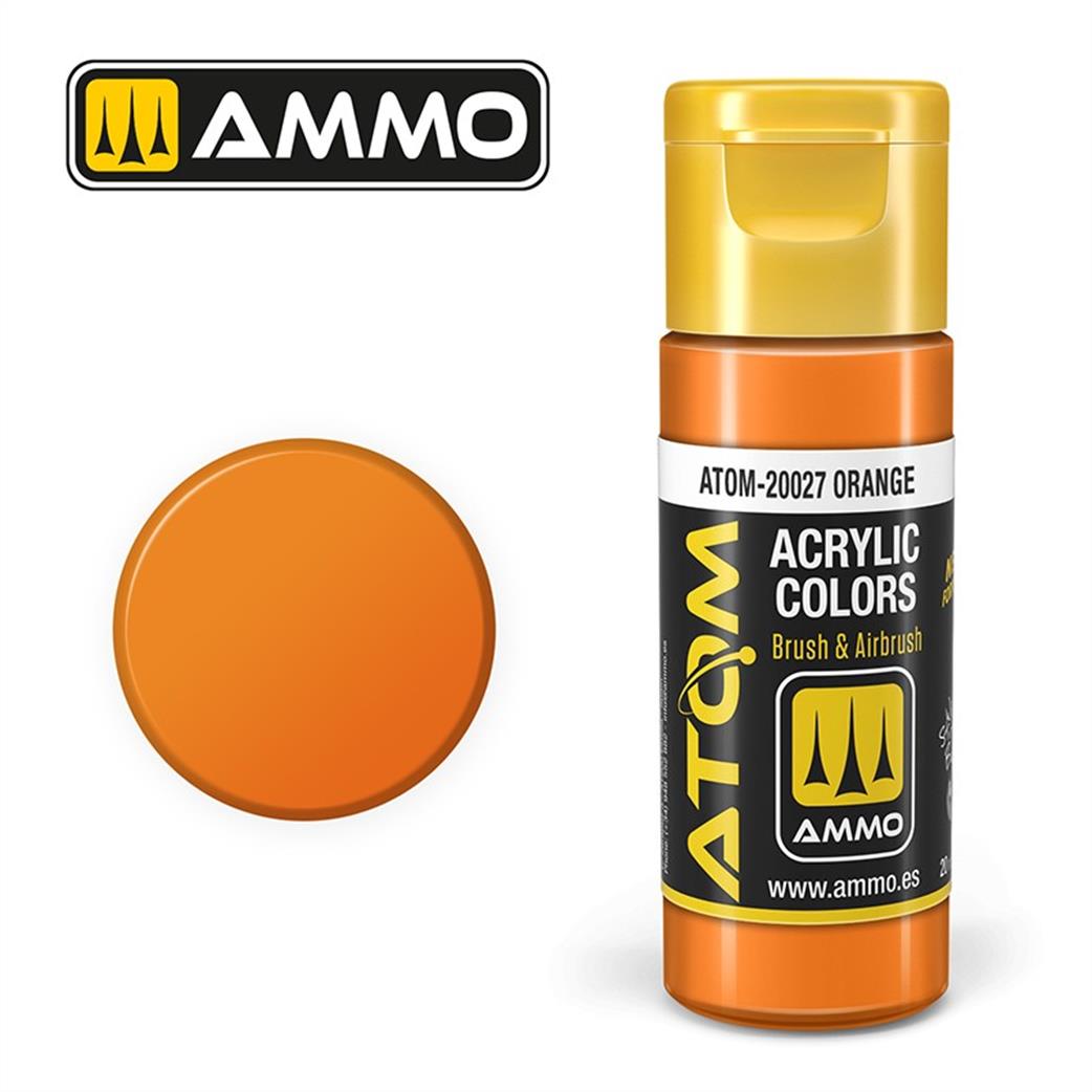 Ammo of Mig Jimenez  ATOM-20027 Atom Color Orange 20ml Acrylic Paint