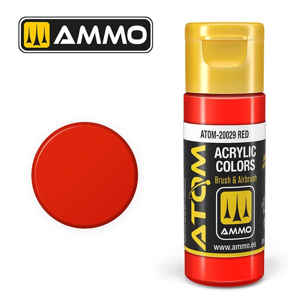 Ammo of Mig Jimenez  ATOM-20029 Atom Color Red 20ml Acrylic Paint