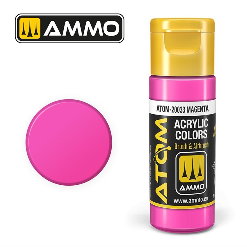 Ammo of Mig Jimenez  ATOM-20033 Atom Color Magenta 20ml Acrylic Paint