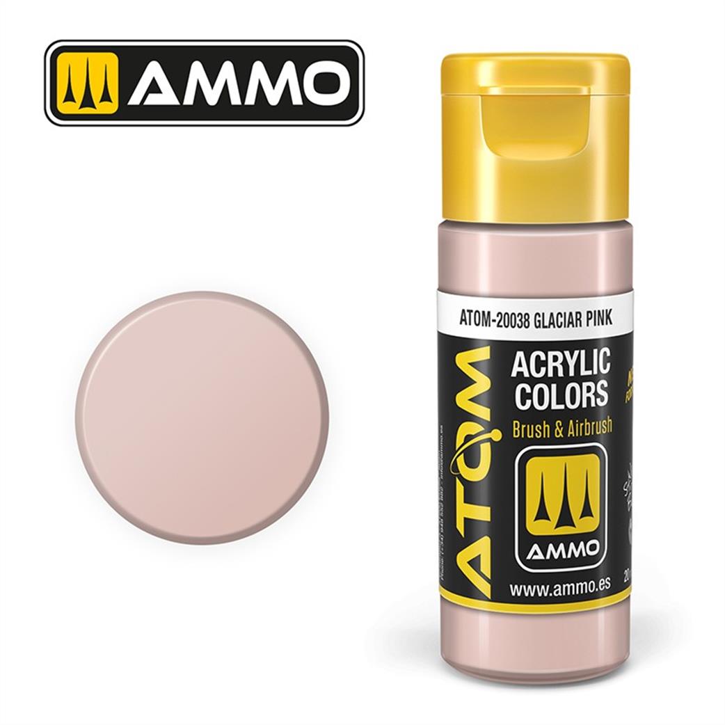 Ammo of Mig Jimenez  ATOM-20038 Atom Color Glacier Pink 20ml Acrylic Paint