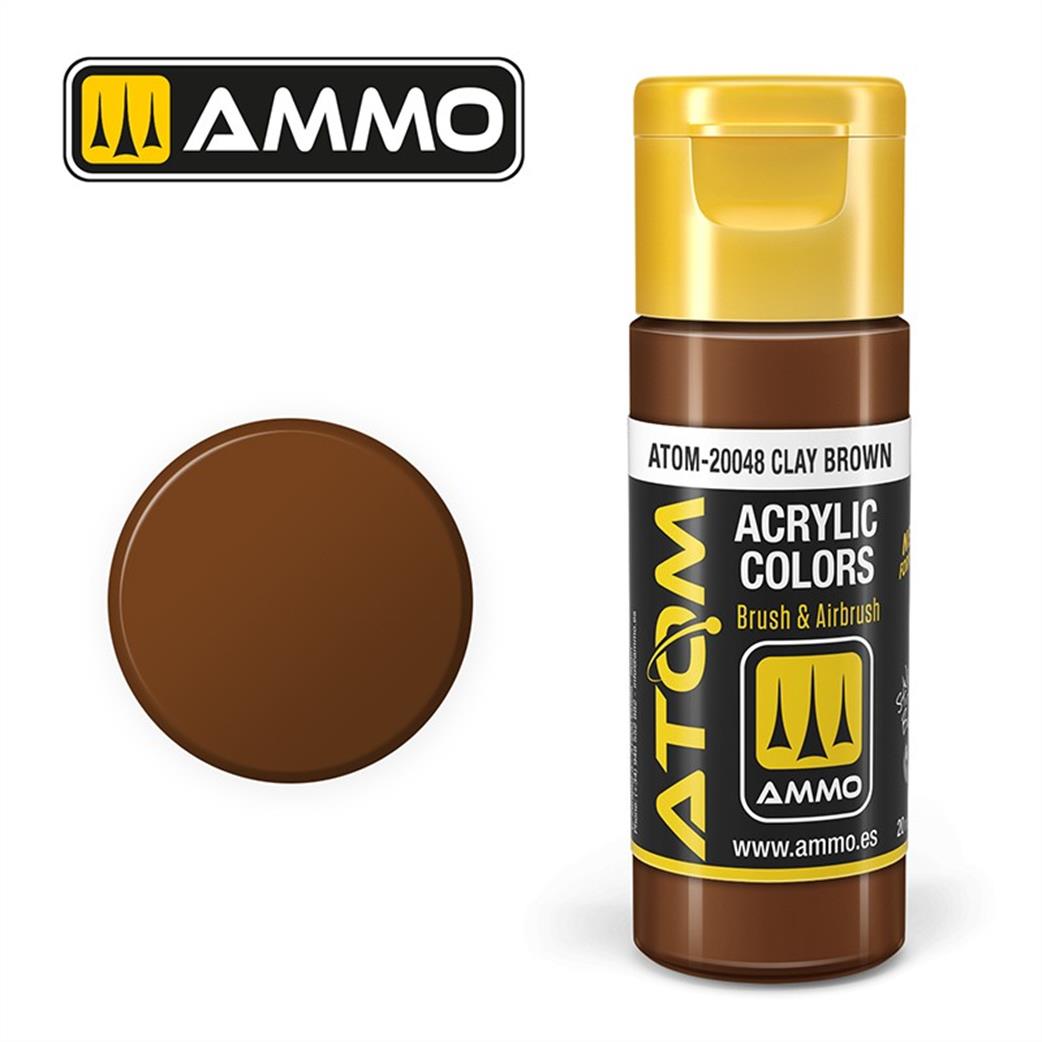 Ammo of Mig Jimenez  ATOM-20048 Atom Color Clay Brown 20ml Acrylic Paint