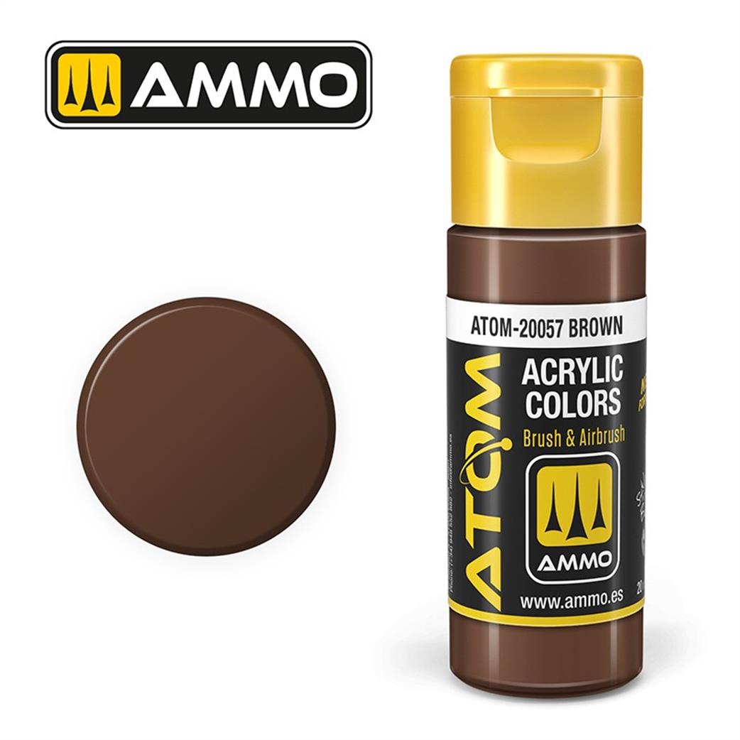 Ammo of Mig Jimenez  ATOM-20057 Atom Color Brown 20ml Acrylic Paint