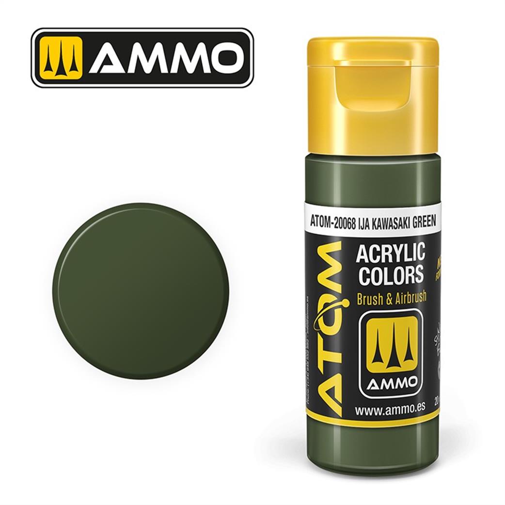 Ammo of Mig Jimenez  ATOM-20068 Atom Color IJA Kawasaki Green 20ml Acrylic Paint