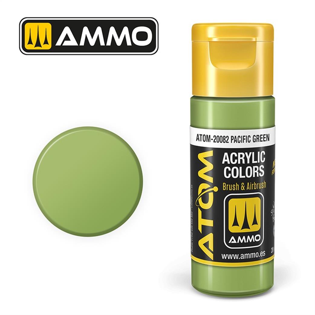 Ammo of Mig Jimenez  ATOM-20082 Atom Color Pacific Green 20ml Acrylic Paint