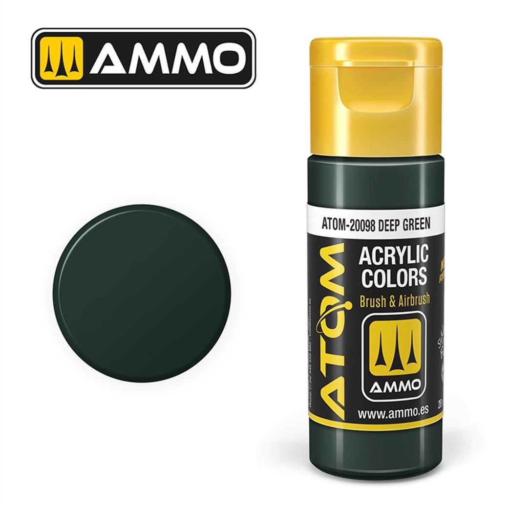 Ammo of Mig Jimenez  ATOM-20098 Atom Color Deep Green 20ml Acrylic Paint