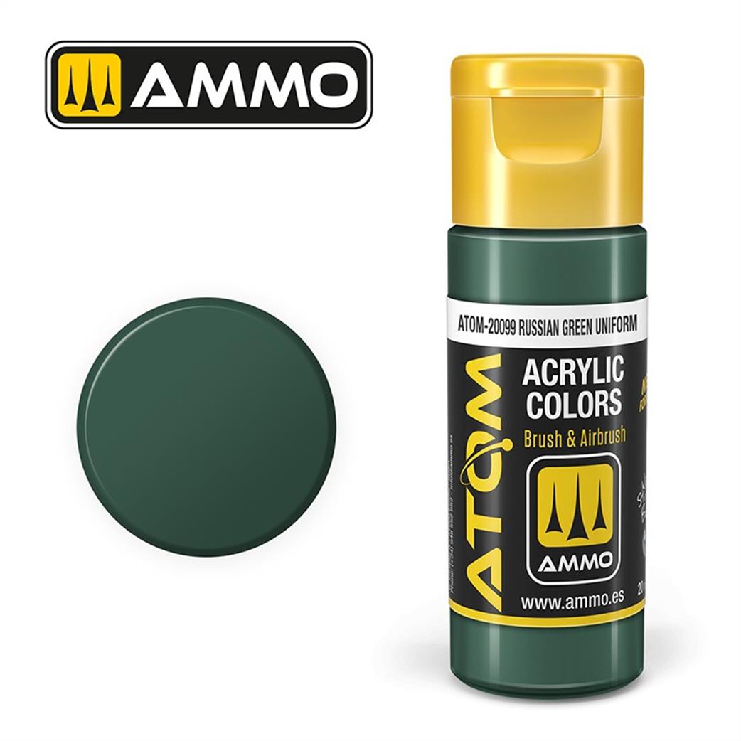 Ammo of Mig Jimenez  ATOM-20099 Atom Color Russian Green Uniform 20ml Acrylic Paint