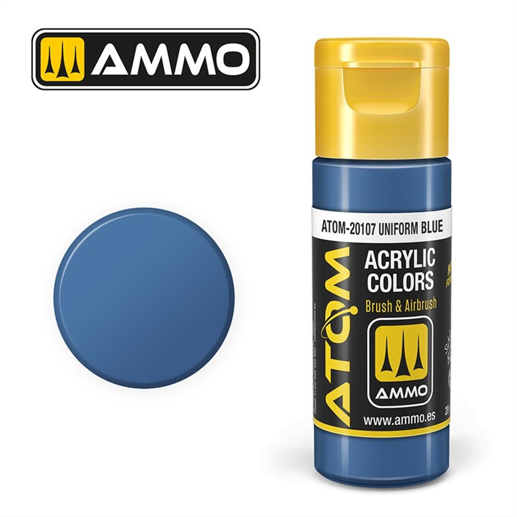 Ammo of Mig Jimenez  ATOM-20107 Atom Color Uniform Blue 20ml Acrylic Paint