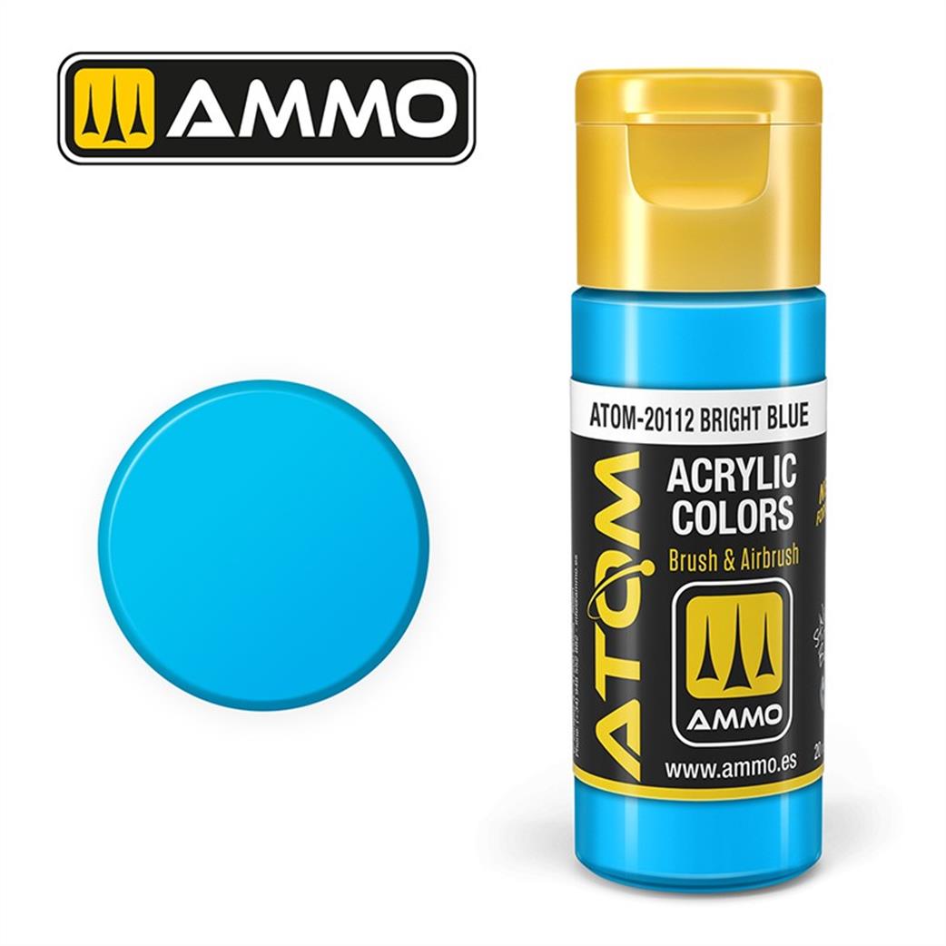 Ammo of Mig Jimenez  ATOM-20112 Atom Color Bright Blue 20ml Acrylic Paint