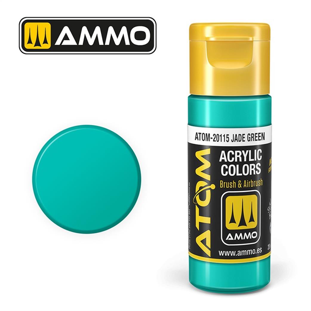 Ammo of Mig Jimenez  ATOM-20115 Atom Color Jade Green 20ml Acrylic Paint