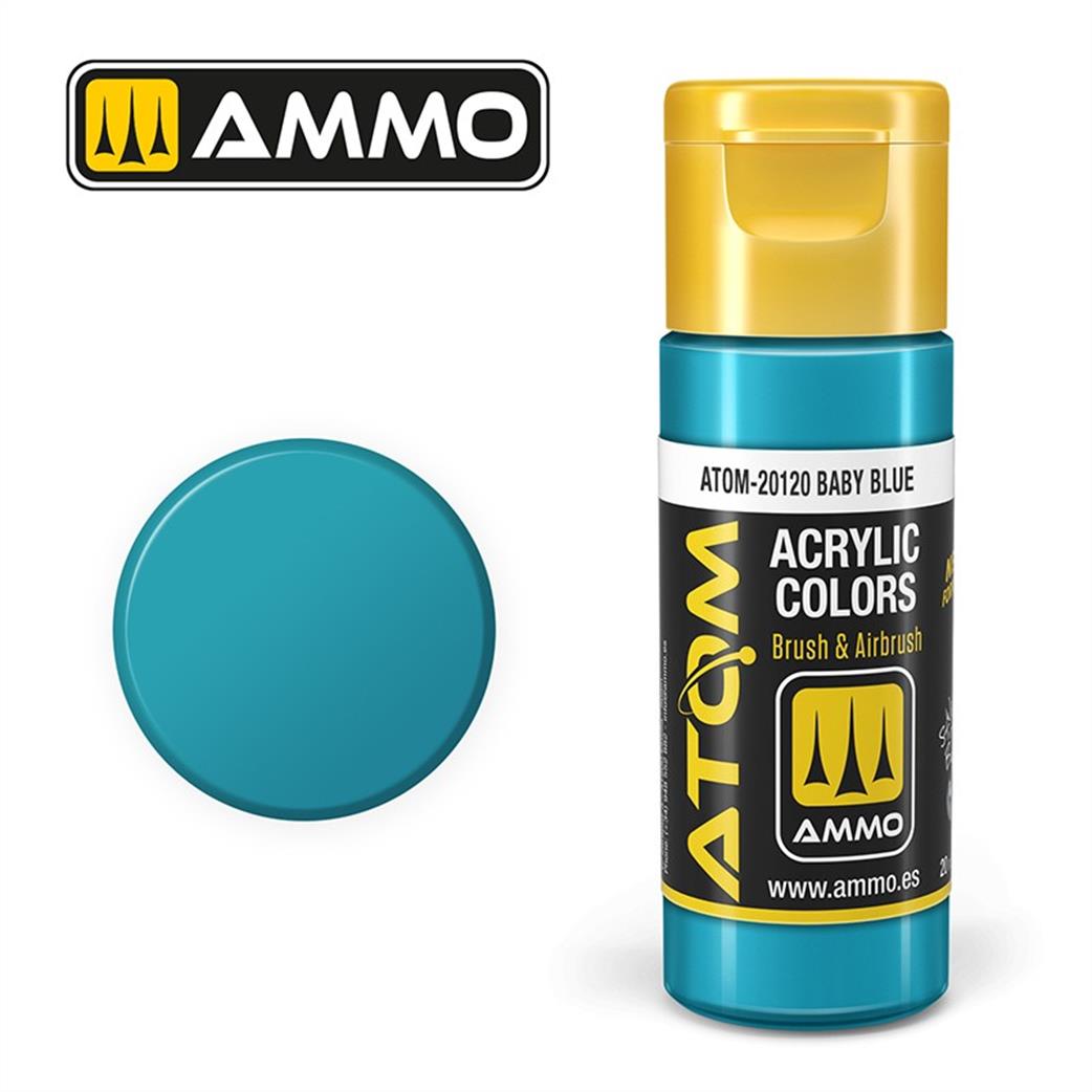 Ammo of Mig Jimenez  ATOM-20120 Atom Color Baby Blue 20ml Acrylic Paint