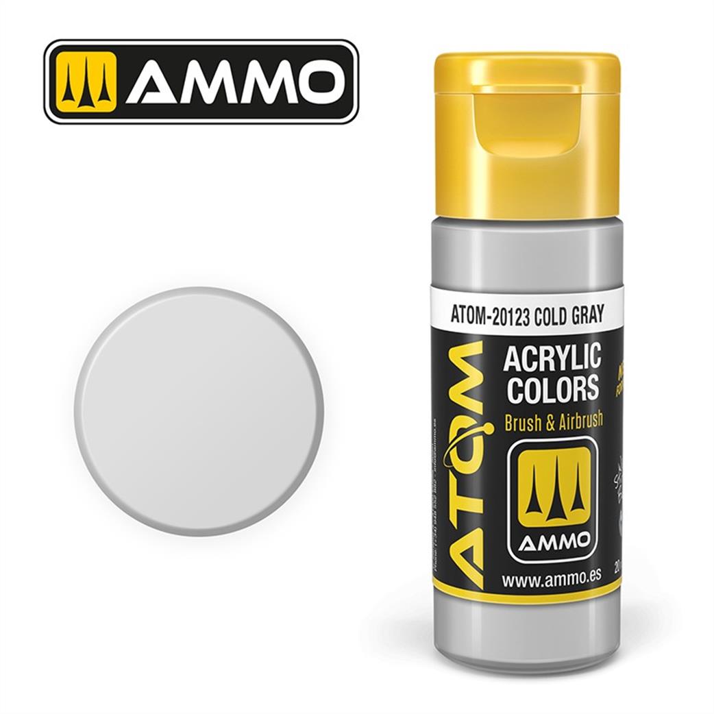 Ammo of Mig Jimenez  ATOM-20123 Atom Color Cold Gray 20ml Acrylic Paint