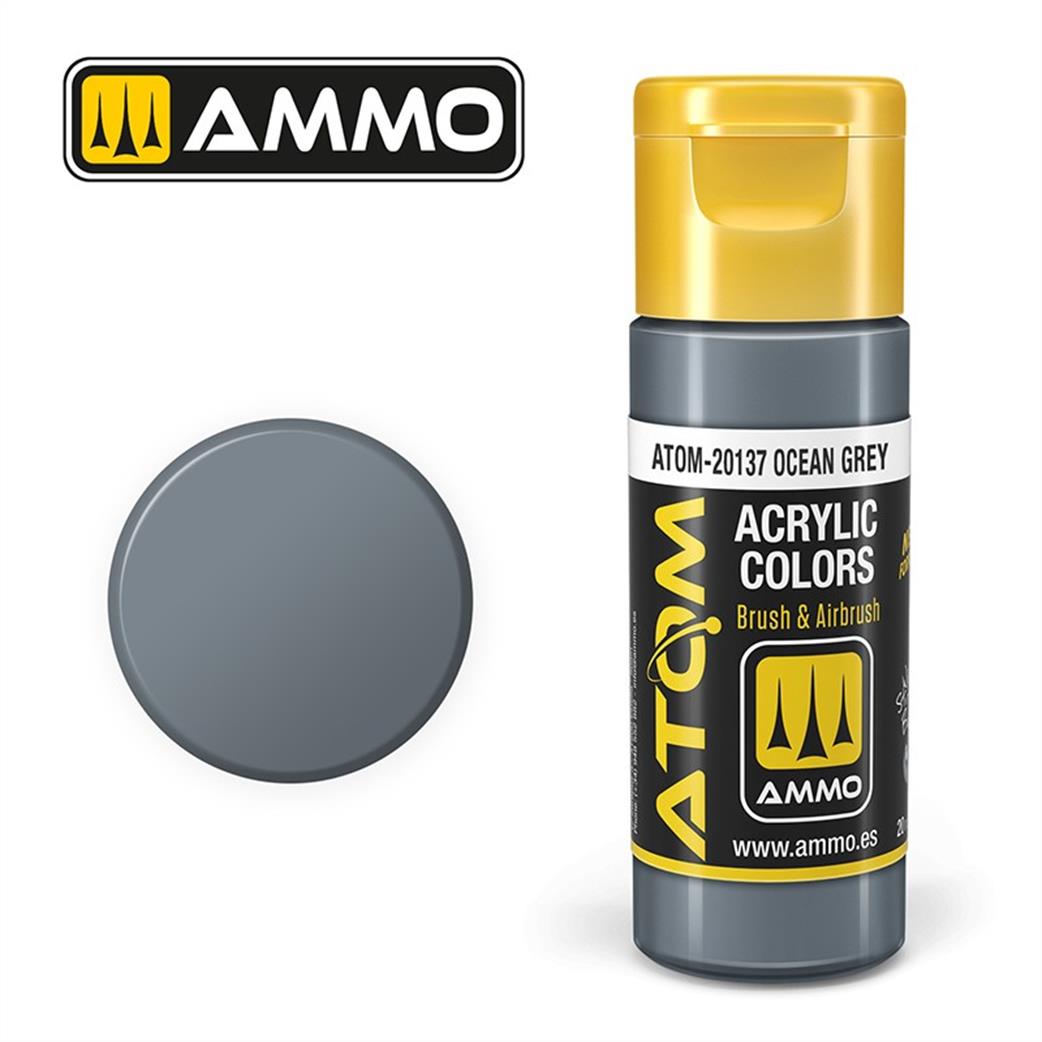 Ammo of Mig Jimenez  ATOM-20137 Atom Color Ocean Grey 20ml Acrylic Paint