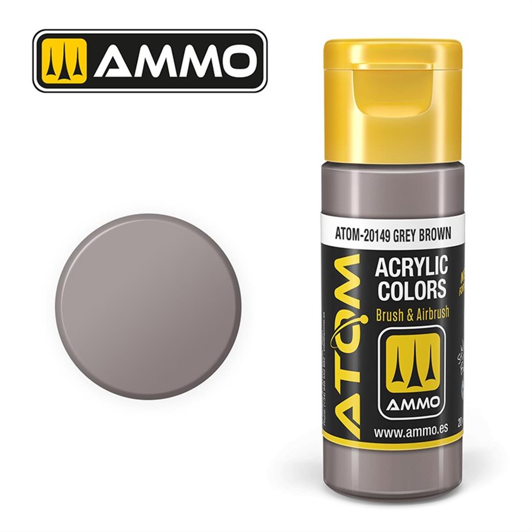 Ammo of Mig Jimenez  ATOM-20149 Atom Color Grey Brown 20ml Acrylic Paint