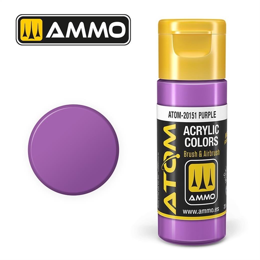 Ammo of Mig Jimenez  ATOM-20151 Atom Color Purple 20ml Acrylic Paint