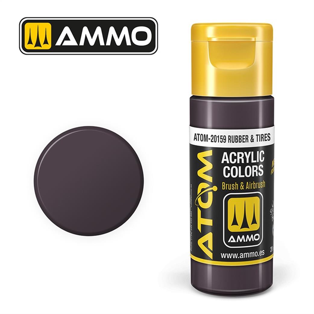 Ammo of Mig Jimenez  ATOM-20159 Atom Color Rubber & Tyres 20ml Acrylic Paint