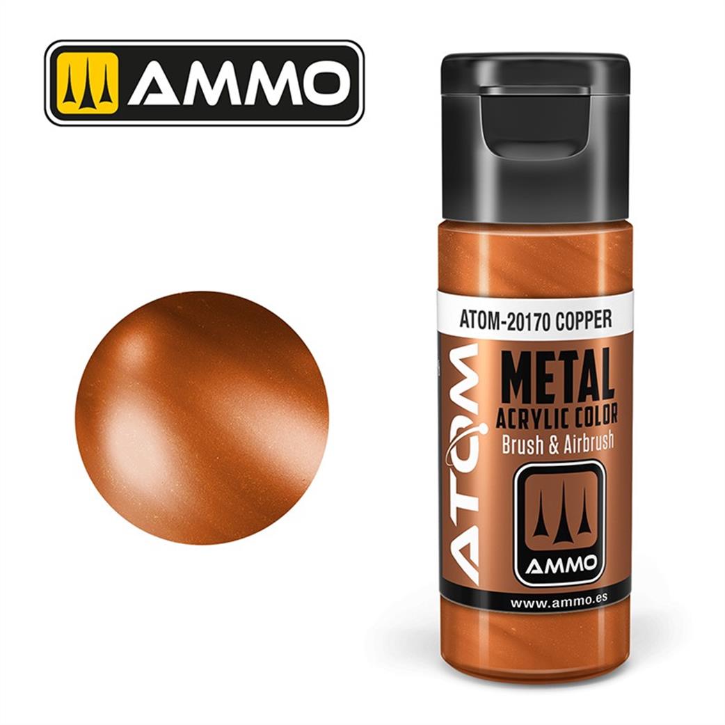 Ammo of Mig Jimenez  ATOM-20170 Atom Color Metallic Copper 20ml Acrylic Paint