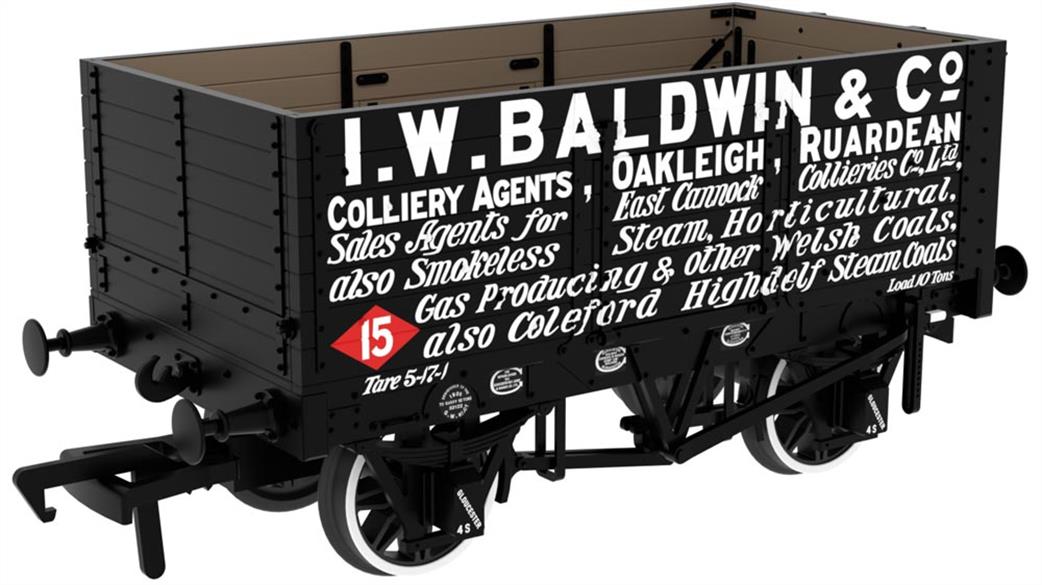 Rapido Trains OO 967809 I. W. Baldwin No.15 7 Plank Open Wagon