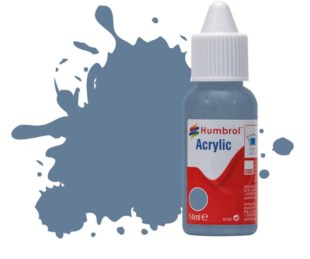 Humbrol  DB0157 157 Azure Blue 14ml Acrylic Paint Dropper Bottle