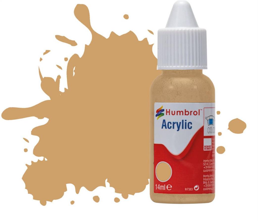 Humbrol  DB0094 94 Brown Yellow Matt 14ml Acrylic Paint Dropper Bottle