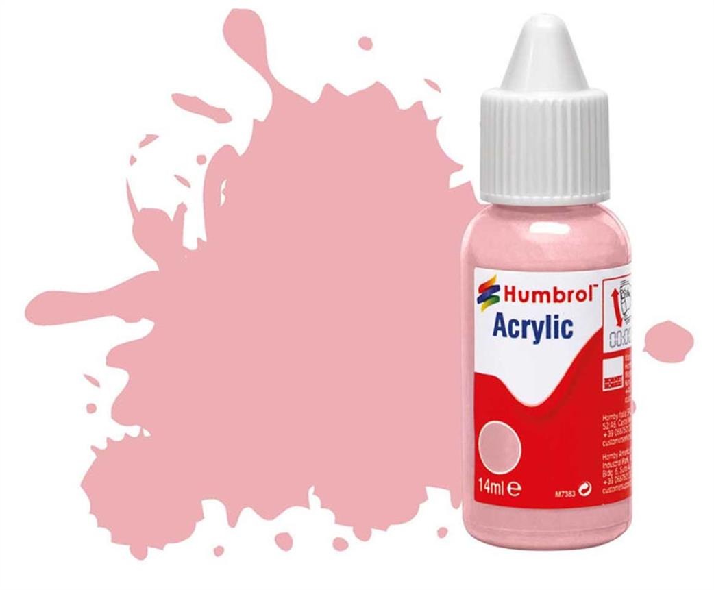 Humbrol  DB0057 57 Pink Matt 14ml Acrylic Paint Dropper Bottle