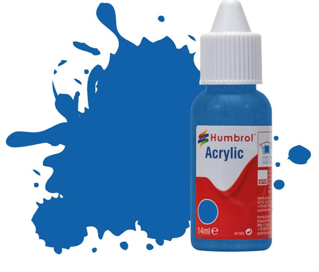 Humbrol  DB0052 52 Baltic Blue Metallic 14ml Acrylic Paint Dropper Bottle