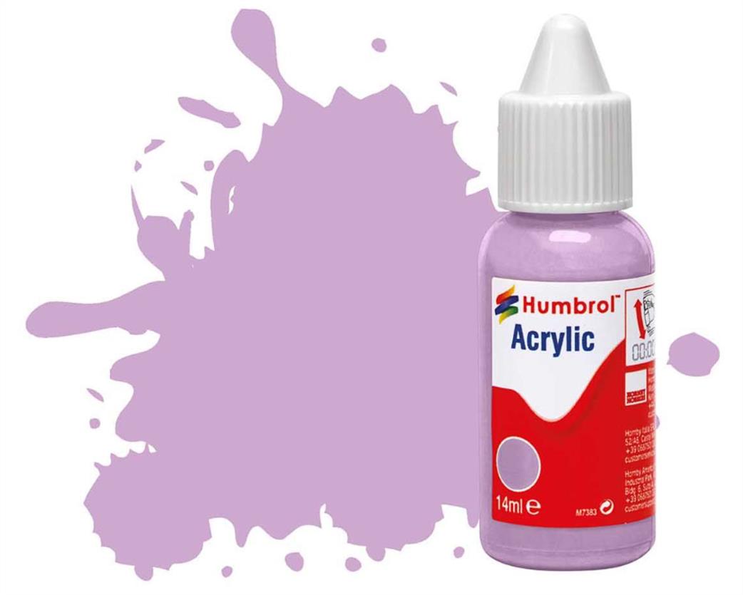 Humbrol  DB0042 42 Pastel Violet Matt 14ml Acrylic Paint Dropper Bottle