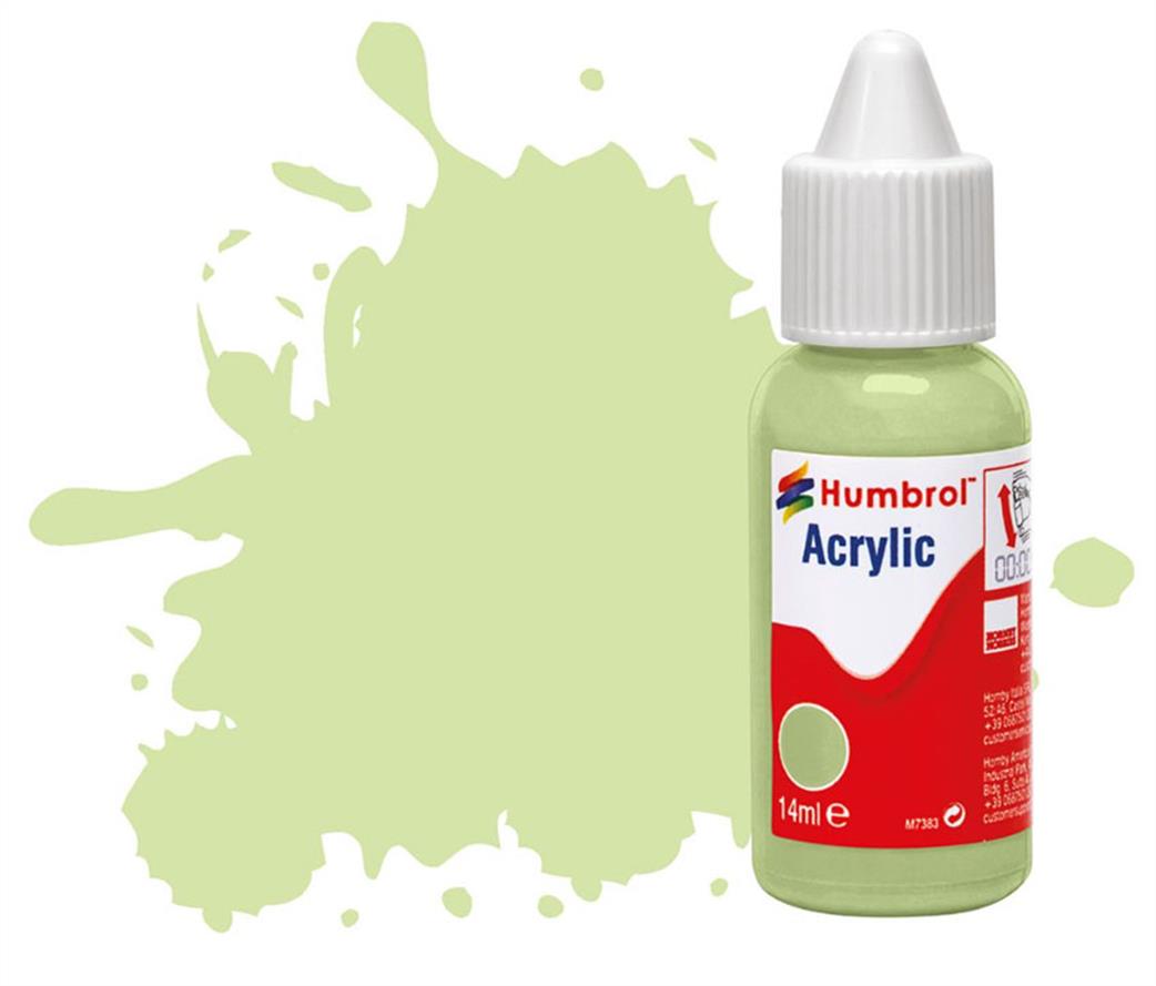 Humbrol  DB0036 36 Pastel Green Matt 14ml Acrylic Paint Dropper Bottle