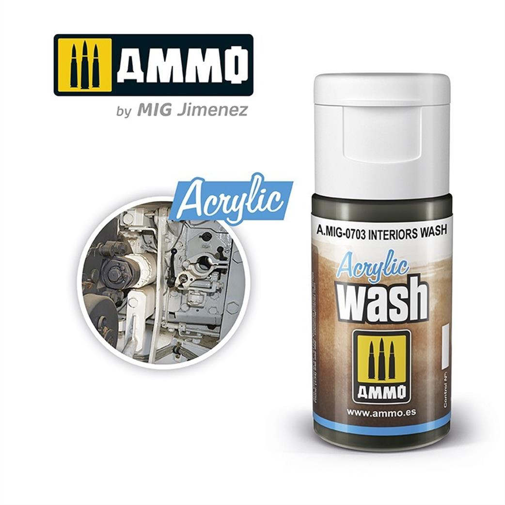 Ammo of Mig Jimenez  A.MIG-0703 Interior Acrylic Weathering Wash