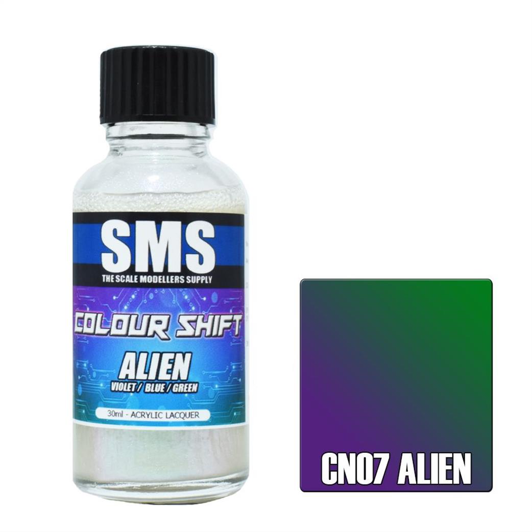 SMS Premium Lacquers  CN07 Colour Shift  Alien 30ml  Acrylic Lacquer 30ml Bottle