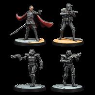 Due for release Friday 19th April 2024.The Empire lives on this new Squad Pack for Star Wars™: Shatterpoint! This pack brings the cunning Moff Gideon to the game as a Primary Unit. He is joined by a Death Trooper Escort as a Secondary Unit and two terrifying Dark Troopers as a Supporting Unit. Together, they form an intimidating Galactic Civil War-era squad ready to be deployed. Alternatively, they can be combined with other units from this era to form a custom squad. Rounding out this pack are all the Stat, Stance, and Order cards players need to field them in battle.