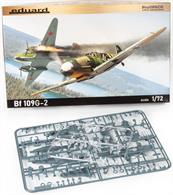 The ProfiPACK edition kit of German WWII fighter plane Bf 109G-2 in 1/72 scale. plastic parts:Eduard marking options: 6 decals: Eduard PE parts: pre-painted painting mask: yes