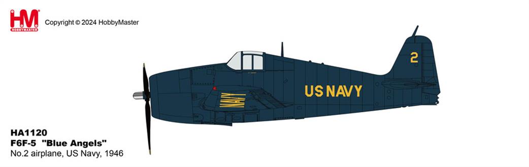 Hobby Master 1/72 HA1120 Grumman F6F-5 Blue Angels No2 US Navy 1946