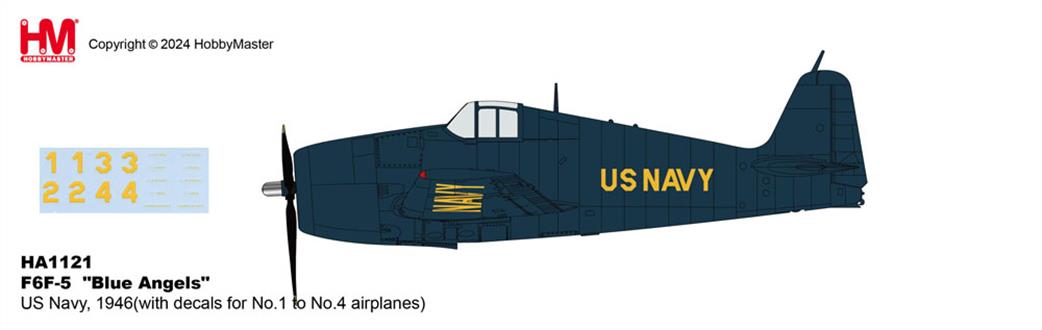 Hobby Master 1/72 HA1121 Grumman F6F-5 Blue Angels US Navy 1946