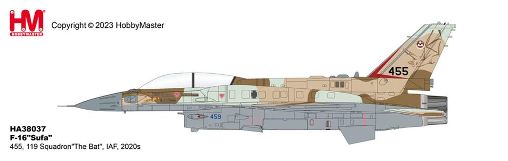 Hobby Master 1/72 HA38037 Lockheed F-16I Sufa The Bat 119 Squadron  IAF