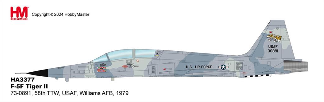 Hobby Master 1/72 HA3377 Northrop F-5E Tiger II 58th TTW USAF Williams AFB 1979
