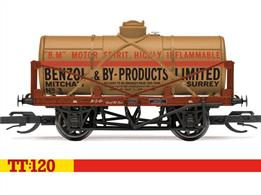 This eye-catching 12T tank wagon is painted in a Benzol &amp; By-Products Limited livery.