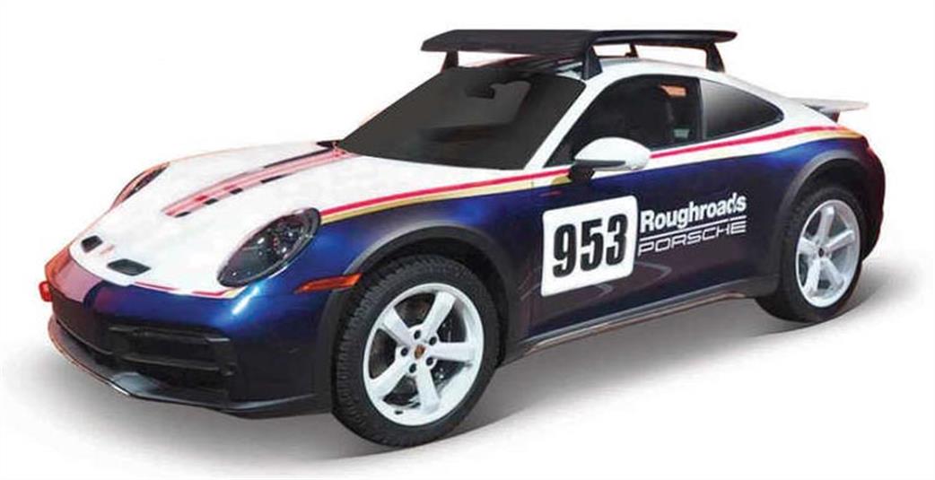 Burago 1/24 B18-28029 Porsche 911 Dakar 2023 Diecast Car Model